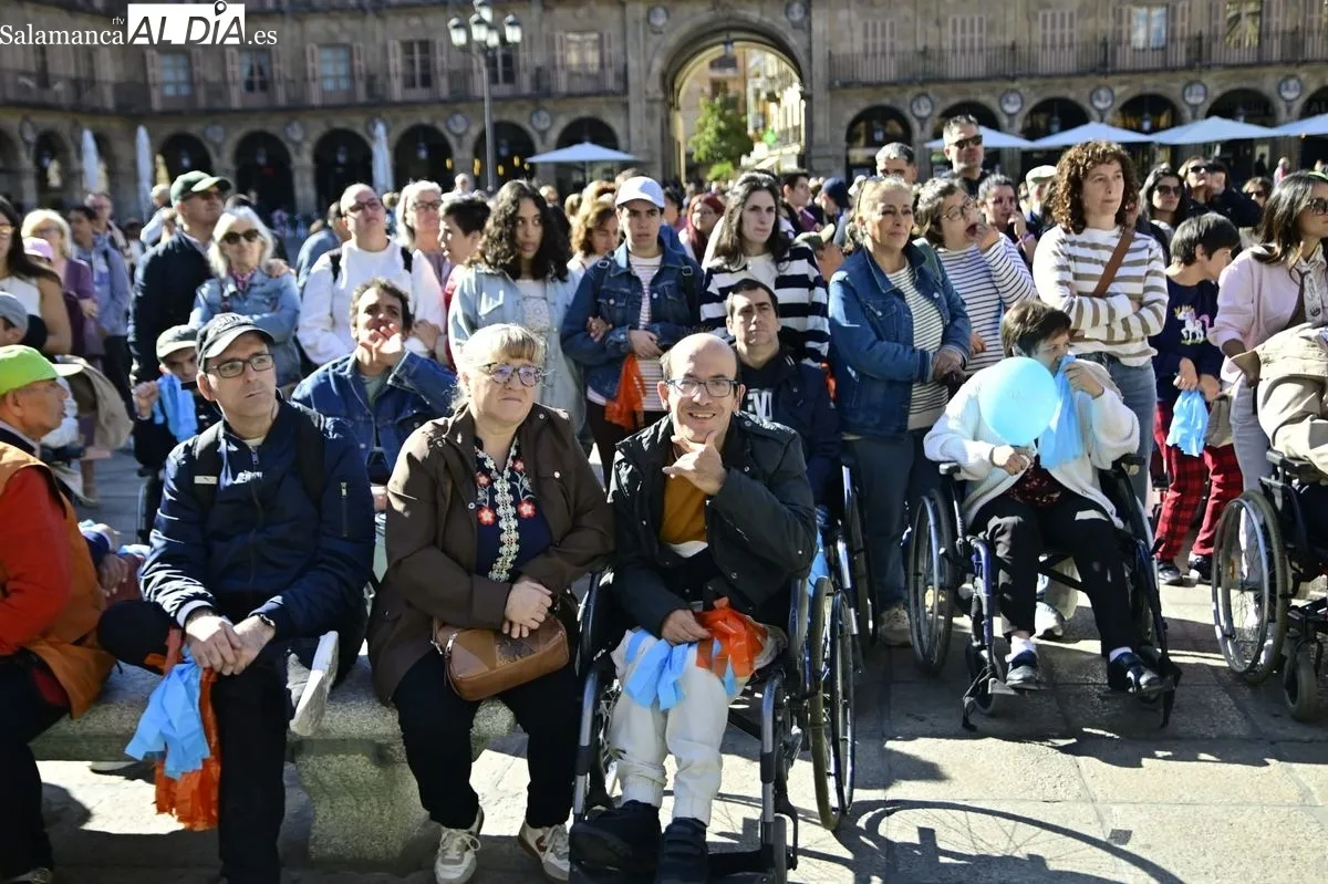 Día Mundial de la Parálisis Cerebral en la Plaza Mayor. Foto SALAMANCArtv AL DÍA