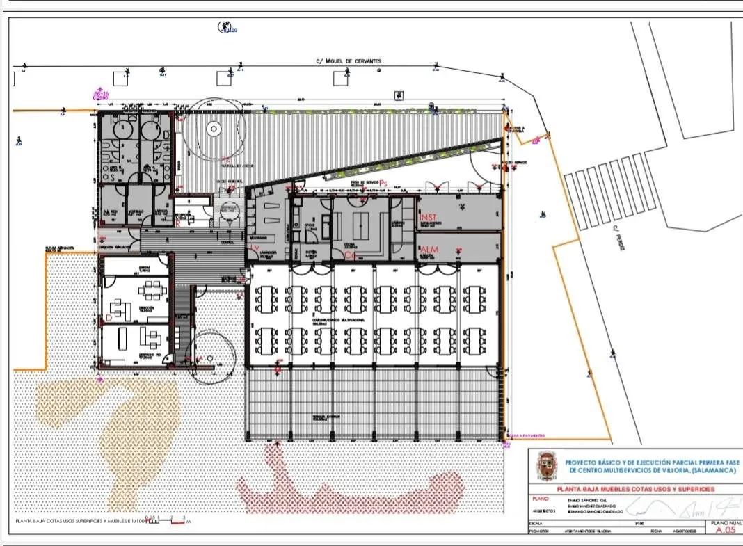 Planos del Centro Multiservicios de Villoria
