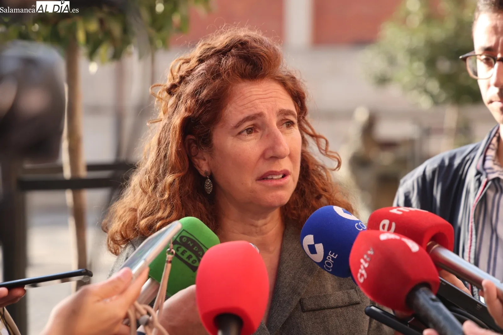 Rueda de prensa del PSOE en la Plaza del Mercado | Fotos: David Sañudo