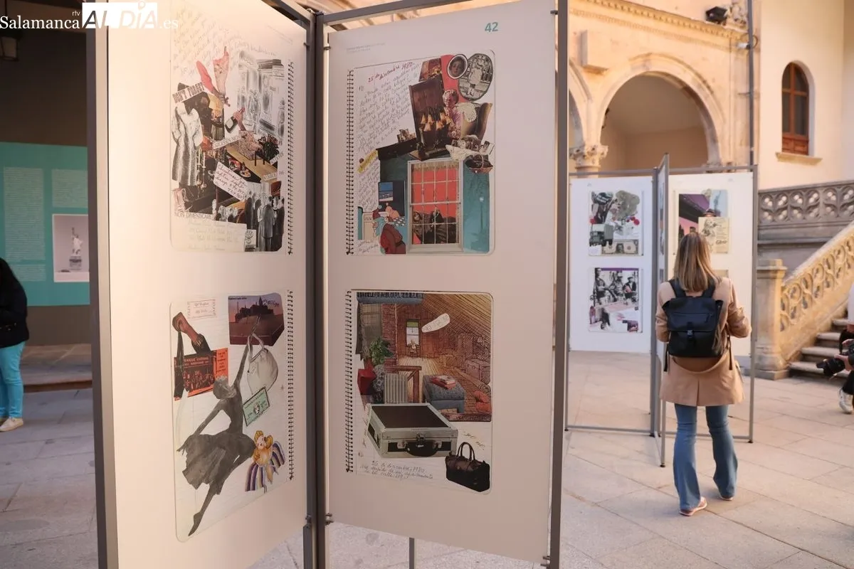 Inauguración en el Palacio de la Salina de la muestra que descubre la faceta artística más desconocida de Carmen Martín Gaite con 80 de sus collages. Foto de David Sañudo