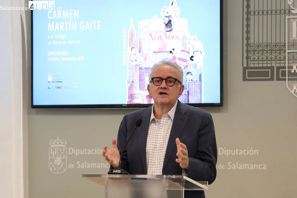 Inauguración en el Palacio de la Salina de la muestra que descubre la faceta artística más desconocida de Carmen Martín Gaite con 80 de sus collages. Foto de David Sañudo
