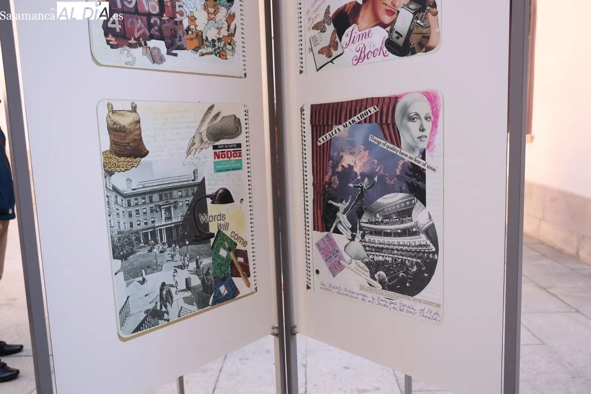 Inauguración en el Palacio de la Salina de la muestra que descubre la faceta artística más desconocida de Carmen Martín Gaite con 80 de sus collages. Foto de David Sañudo