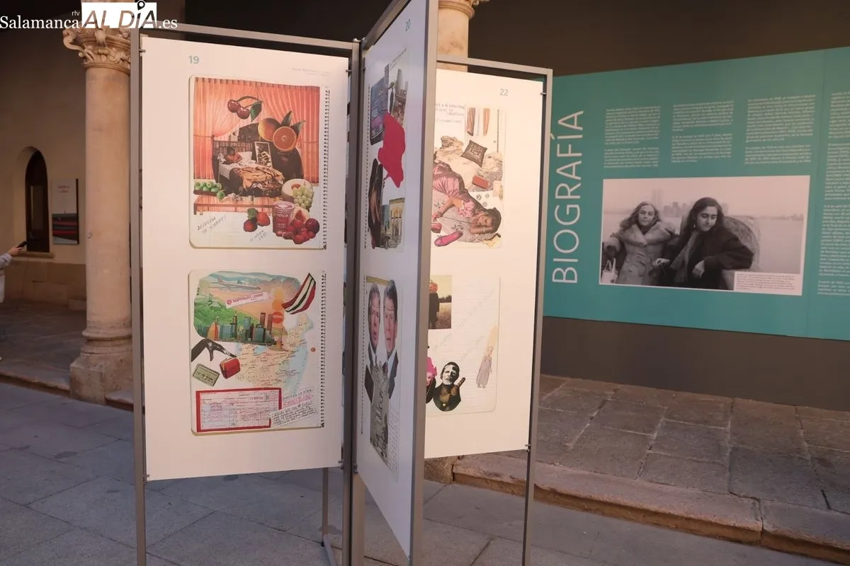 Inauguración en el Palacio de la Salina de la muestra que descubre la faceta artística más desconocida de Carmen Martín Gaite con 80 de sus collages. Foto de David Sañudo