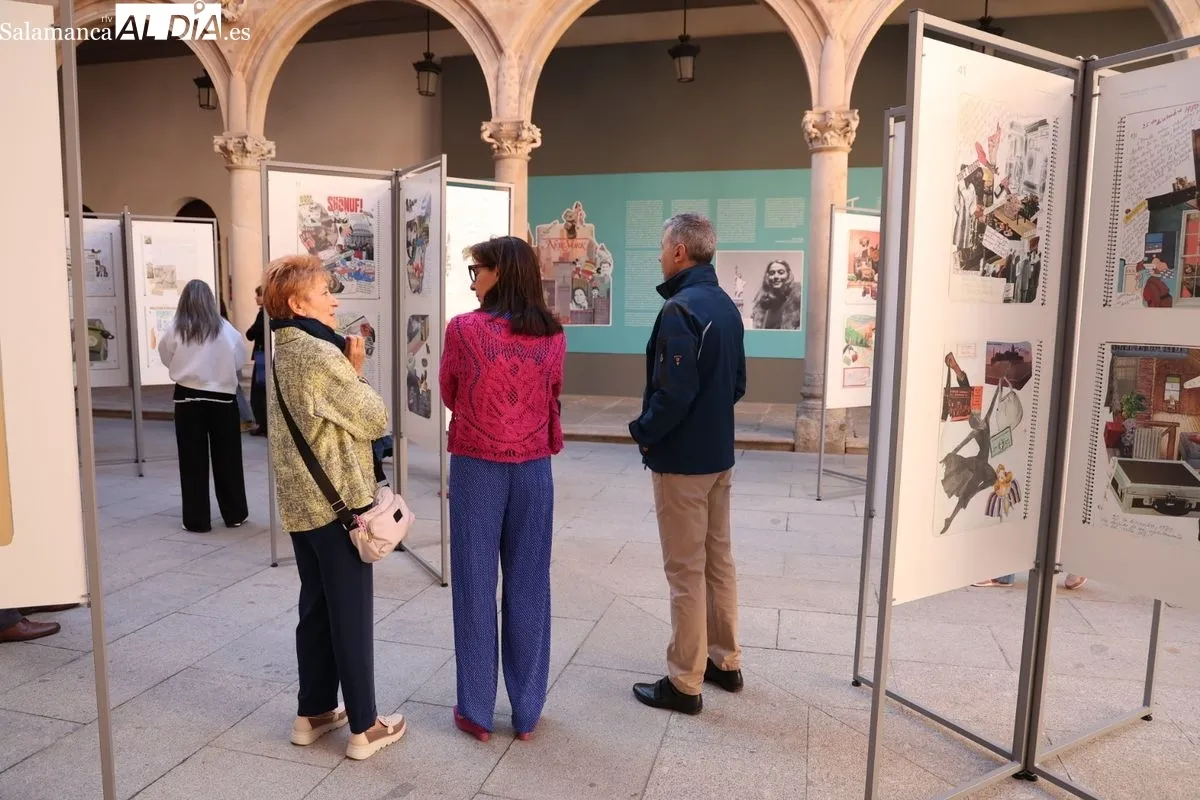 Inauguración en el Palacio de la Salina de la muestra que descubre la faceta artística más desconocida de Carmen Martín Gaite con 80 de sus collages. Foto de David Sañudo