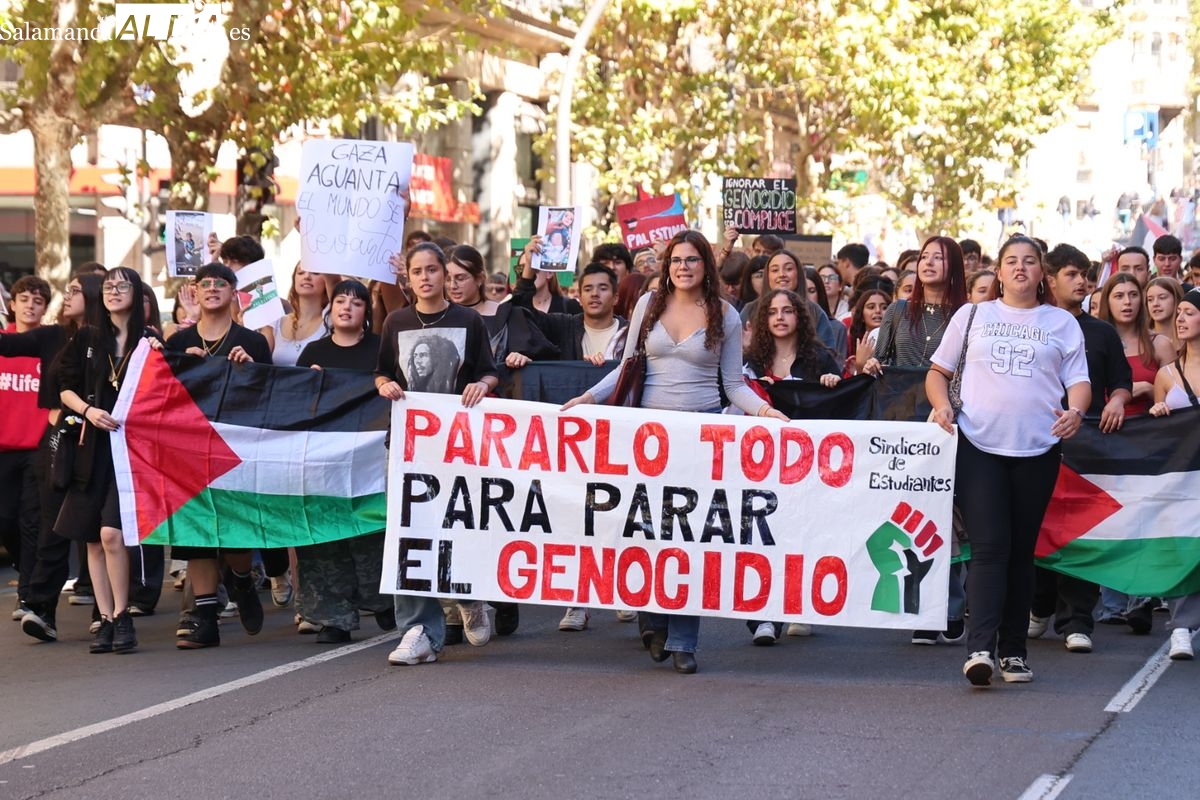 Huelga estudiantil en Salamanca contra el genocidio palestino