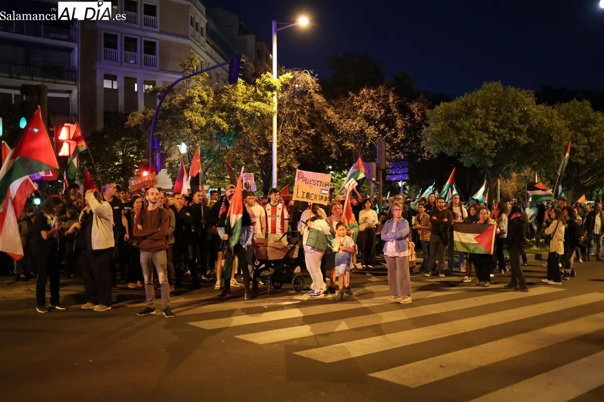 Manifestación de este domingo por Palestina. Foto: David Sañudo
