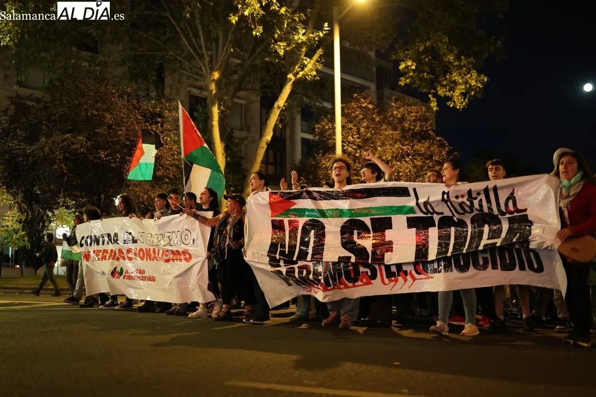 Manifestación de este domingo por Palestina. Foto: David Sañudo
