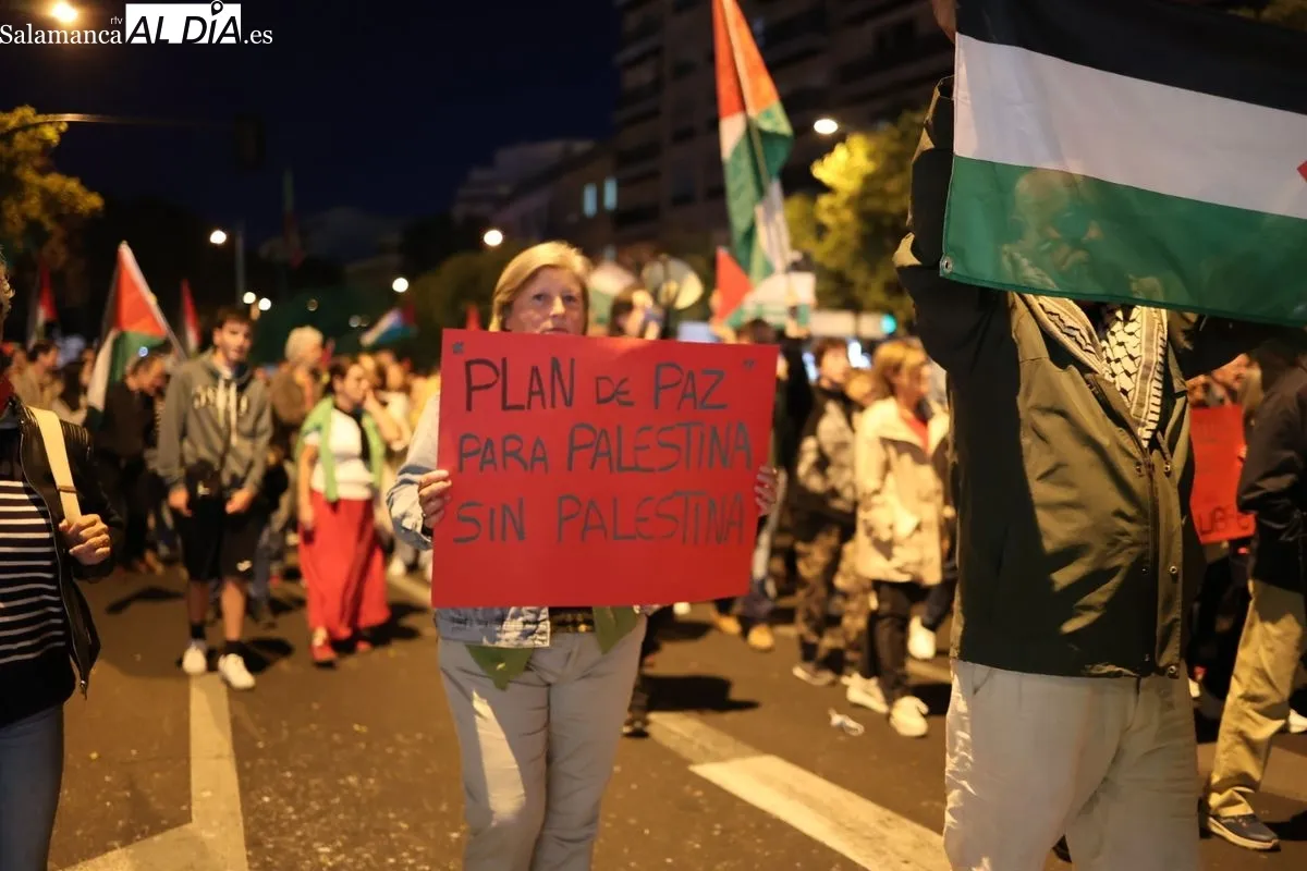 Manifestación de este domingo por Palestina. Foto: David Sañudo