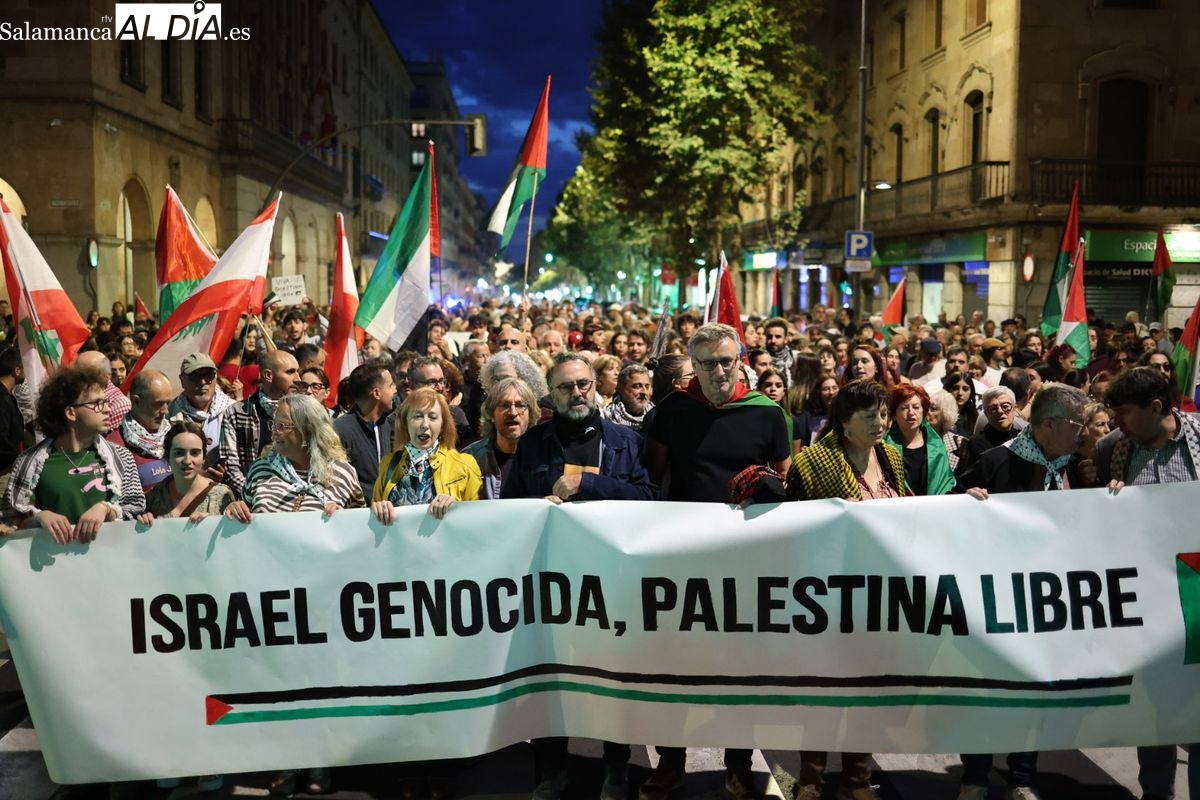 Protesta en Salamanca por Gaza: exigen un alto al fuego