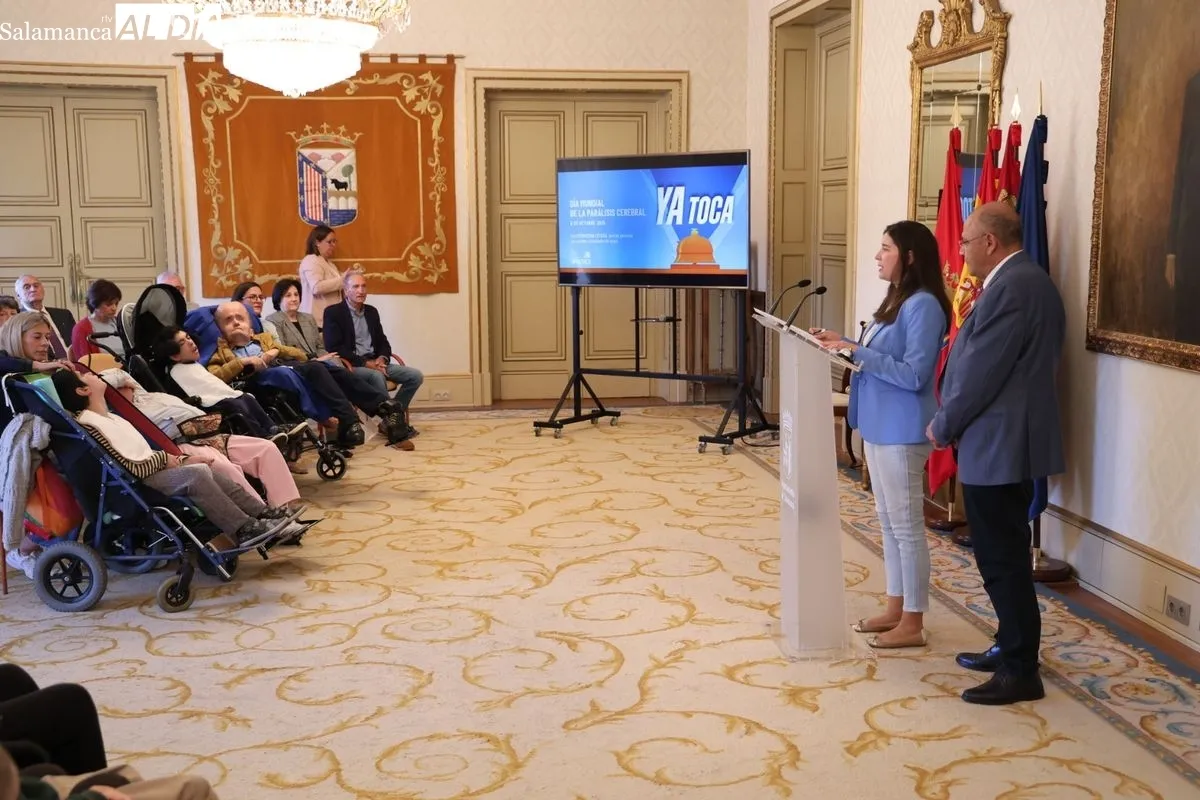 Presentación en el Ayuntamiento de Salamanca de los actos programados por el Día Mundial de la Parálisis Cerebral. Foto de David Sañudo