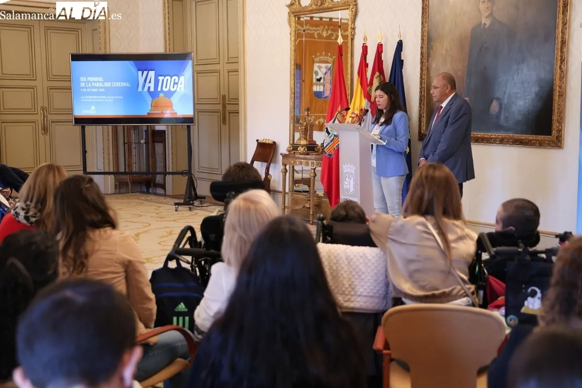 Presentación en el Ayuntamiento de Salamanca de los actos programados por el Día Mundial de la Parálisis Cerebral. Foto de David Sañudo