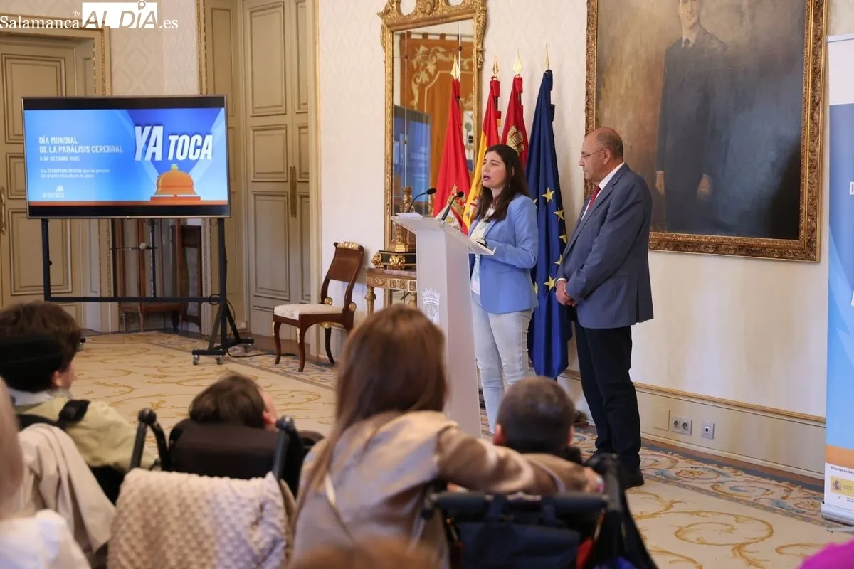Presentación en el Ayuntamiento de Salamanca de los actos programados por el Día Mundial de la Parálisis Cerebral. Foto de David Sañudo