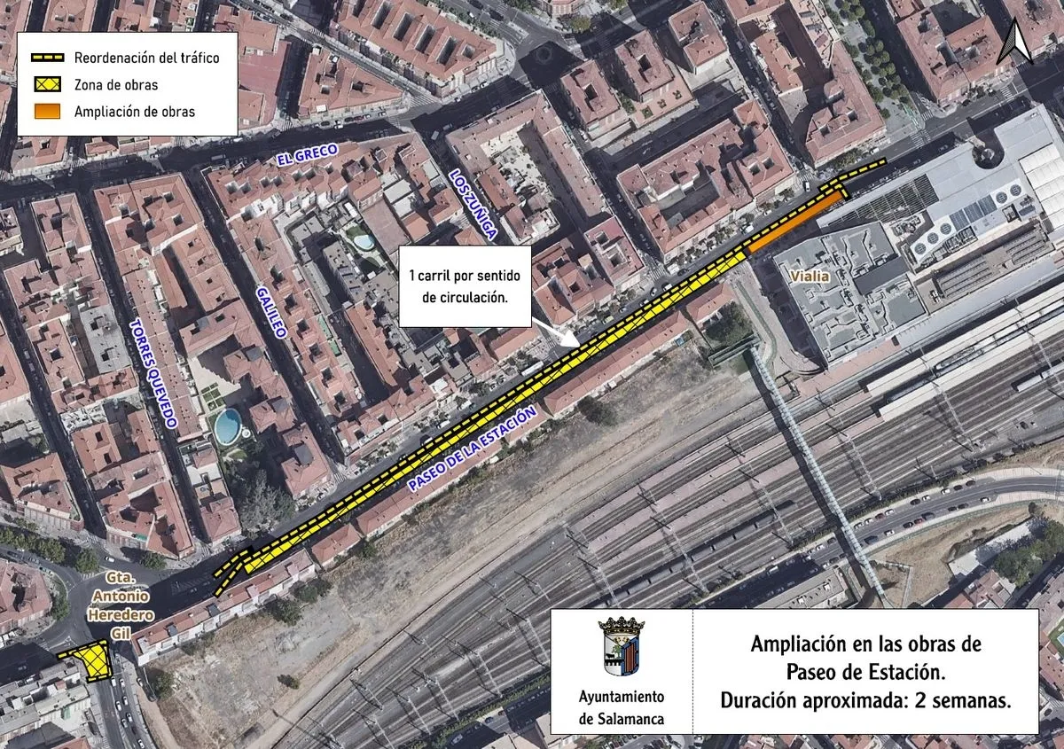 Foto 2 - Cortes de tr&aacute;fico en la calle Imperial y el paseo de la Estaci&oacute;n a partir de este martes