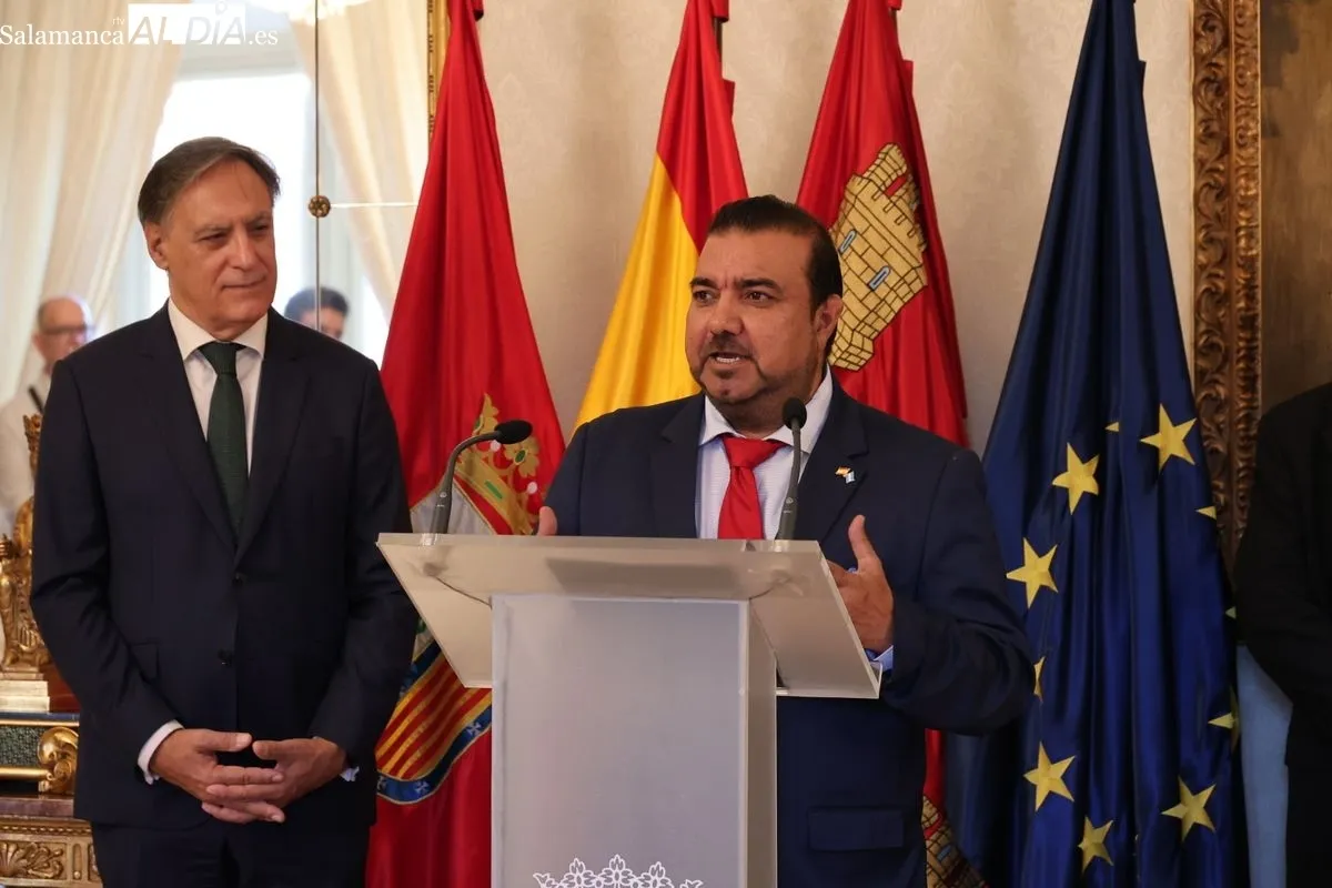 Salamanca nombra Huéspedes Distinguidos a los poetas Juan Carlos Mestre y Salvador Madrid en el marco del XVIII Encuentro de Poetas Iberoamericanos. Foto de David Sañudo