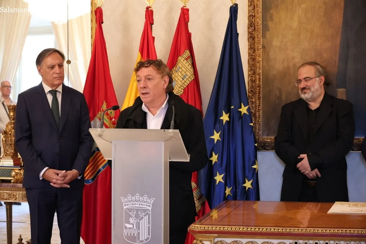 Salamanca nombra Huéspedes Distinguidos a los poetas Juan Carlos Mestre y Salvador Madrid en el marco del XVIII Encuentro de Poetas Iberoamericanos. Foto de David Sañudo