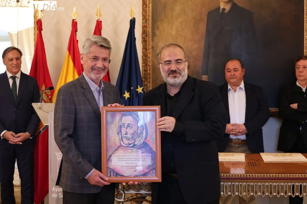 Salamanca nombra Huéspedes Distinguidos a los poetas Juan Carlos Mestre y Salvador Madrid en el marco del XVIII Encuentro de Poetas Iberoamericanos. Foto de David Sañudo