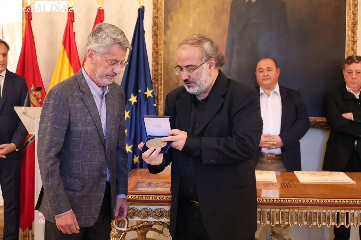 Salamanca nombra Huéspedes Distinguidos a los poetas Juan Carlos Mestre y Salvador Madrid en el marco del XVIII Encuentro de Poetas Iberoamericanos. Foto de David Sañudo