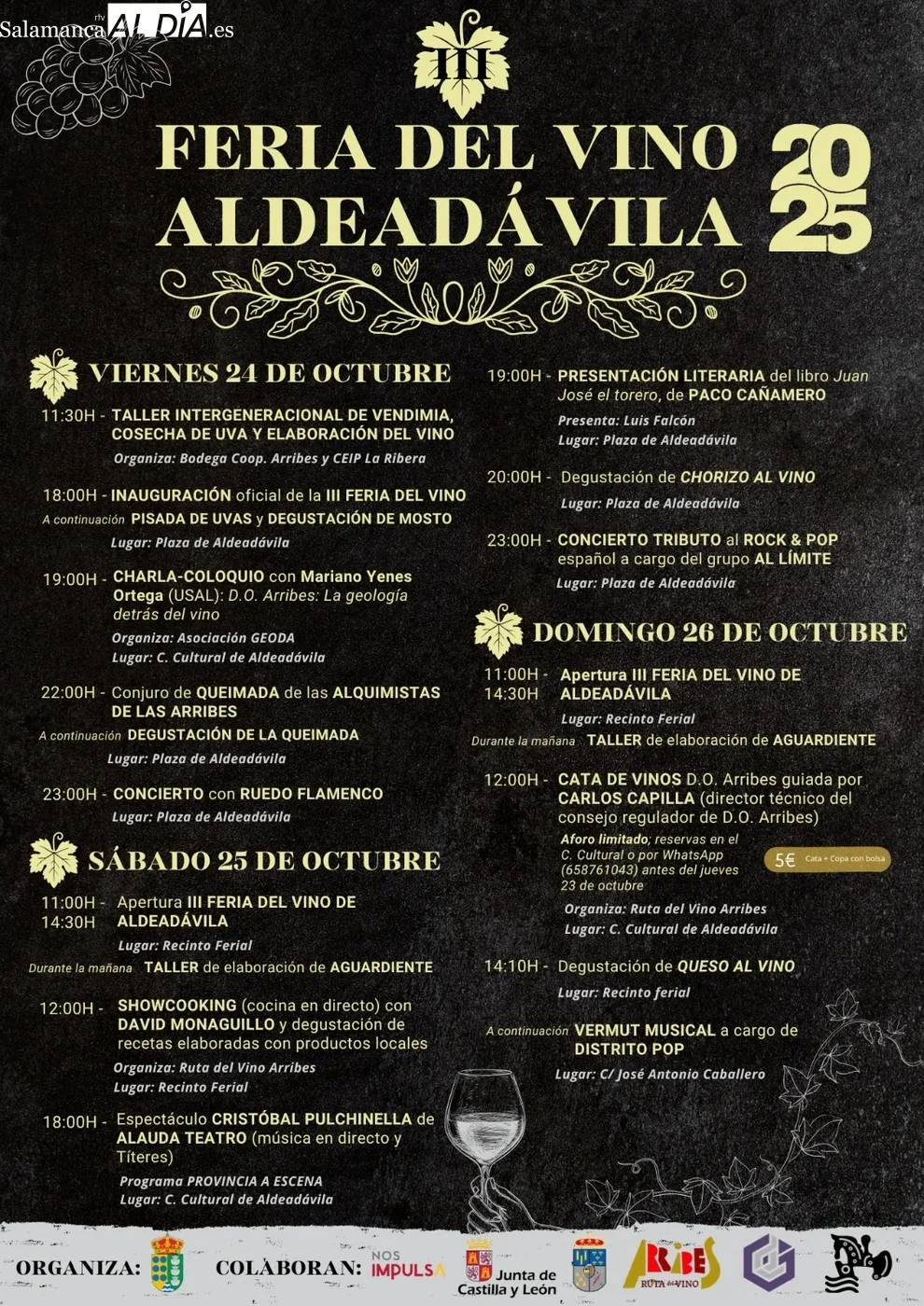 Foto 2 - La III Feria del Vino de Aldead&aacute;vila se consolida con catas, cultura y gastronom&iacute;a