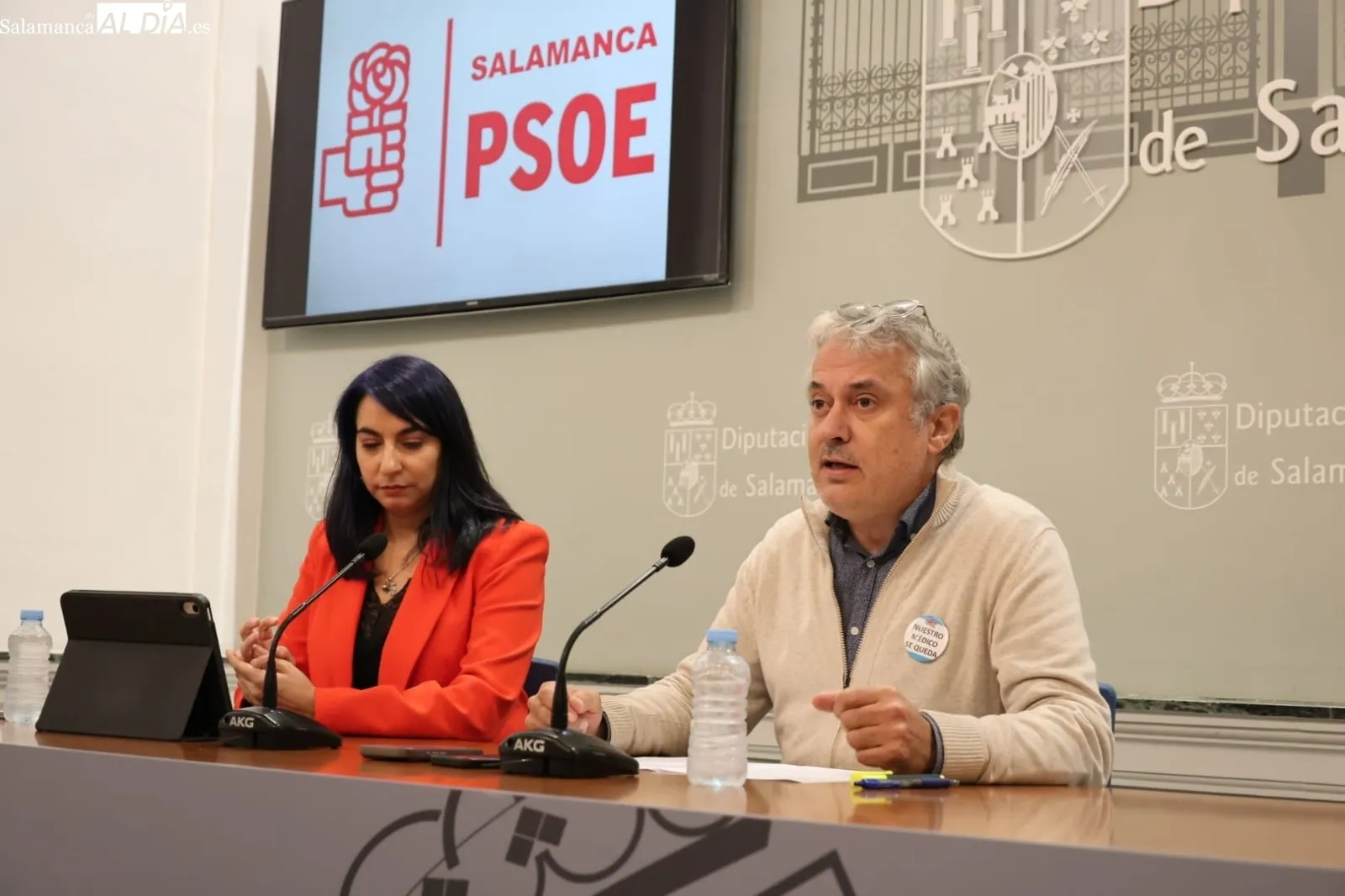  Los diputados provinciales del PSOE Fernando Rubio, portavoz del grupo, y Sara Sánchez | FOTOS: David Sañudo 