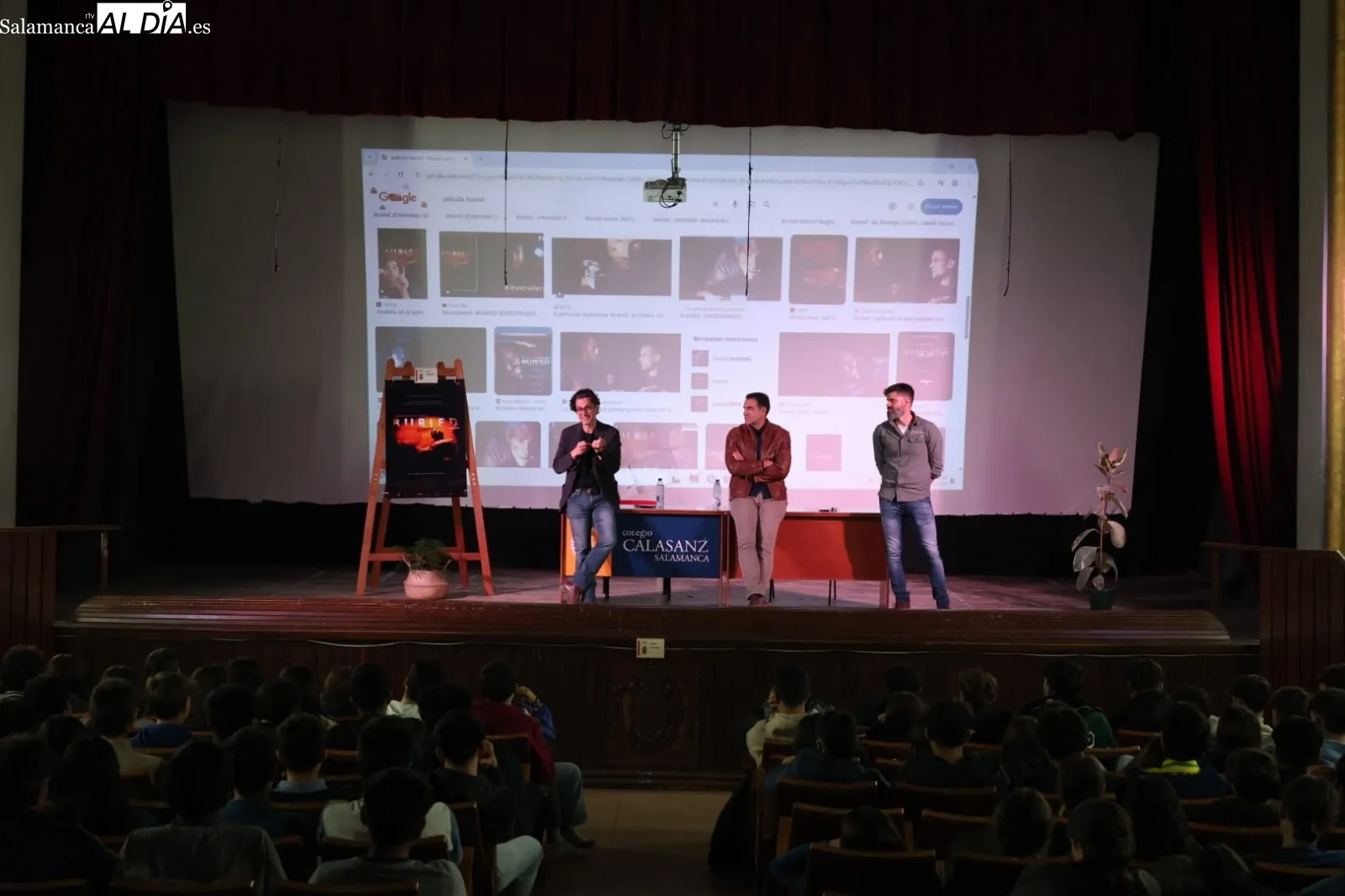Rodrigo Cortés, en el coloquio del Colegio Calasanz | FOTOS: David Sañudo 