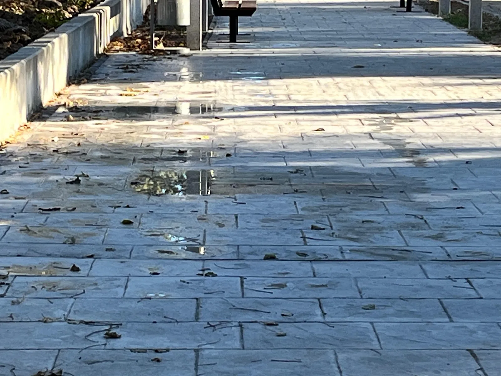 Foto 2 - Charcos y defectos en el nuevo parque de Los Jardines: Nueva denuncia del Partido Popular