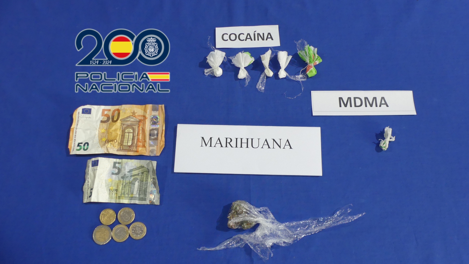 Detienen en Salamanca a un hombre con cocaína, MDMA y marihuana