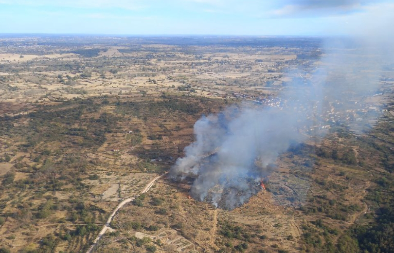 Incendio en Mieza