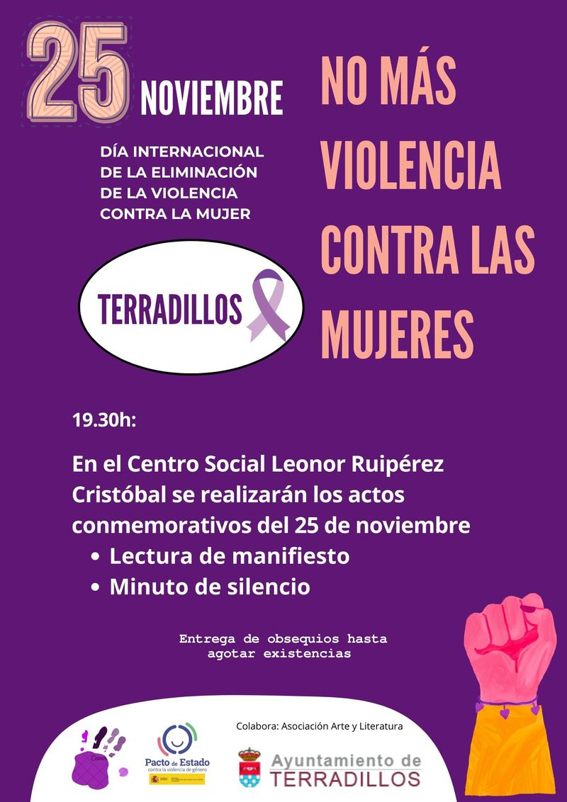 Programa 25N en Terradillos: actos contra violencia de género