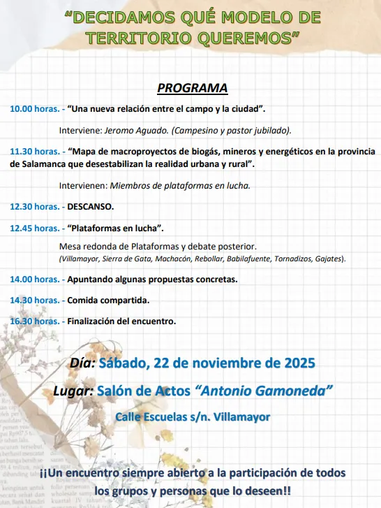 El futuro del territorio salmantino, a debate en una jornada ciudadana en Villamayor