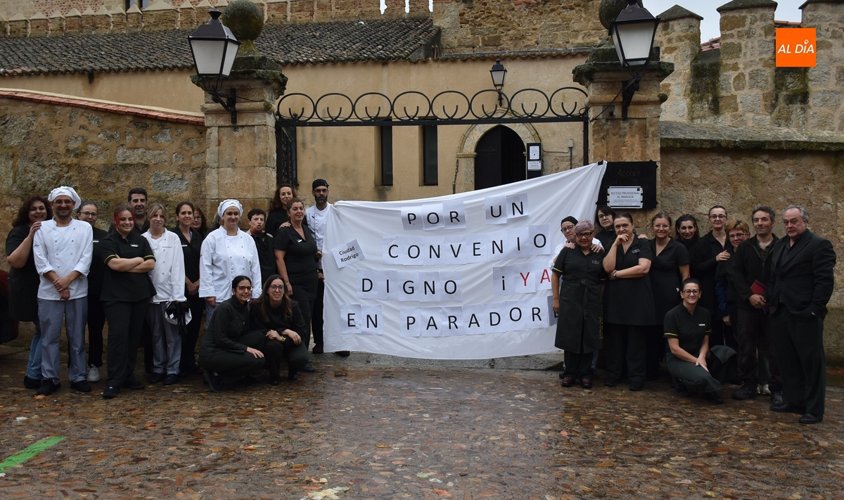 Trabajadores del Parador mirobrigense se suman a la protesta nacional por un convenio digno