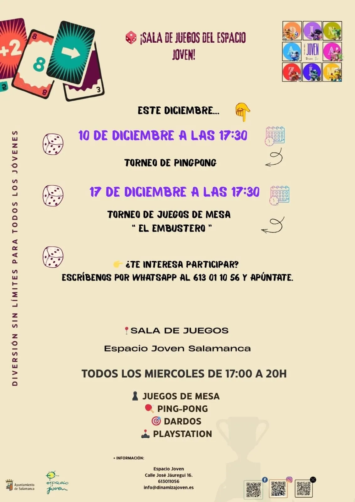 Talleres de cocina, patinaje sobre hielo y una excursión a Valladolid en la oferta de Dinamiza Joven 