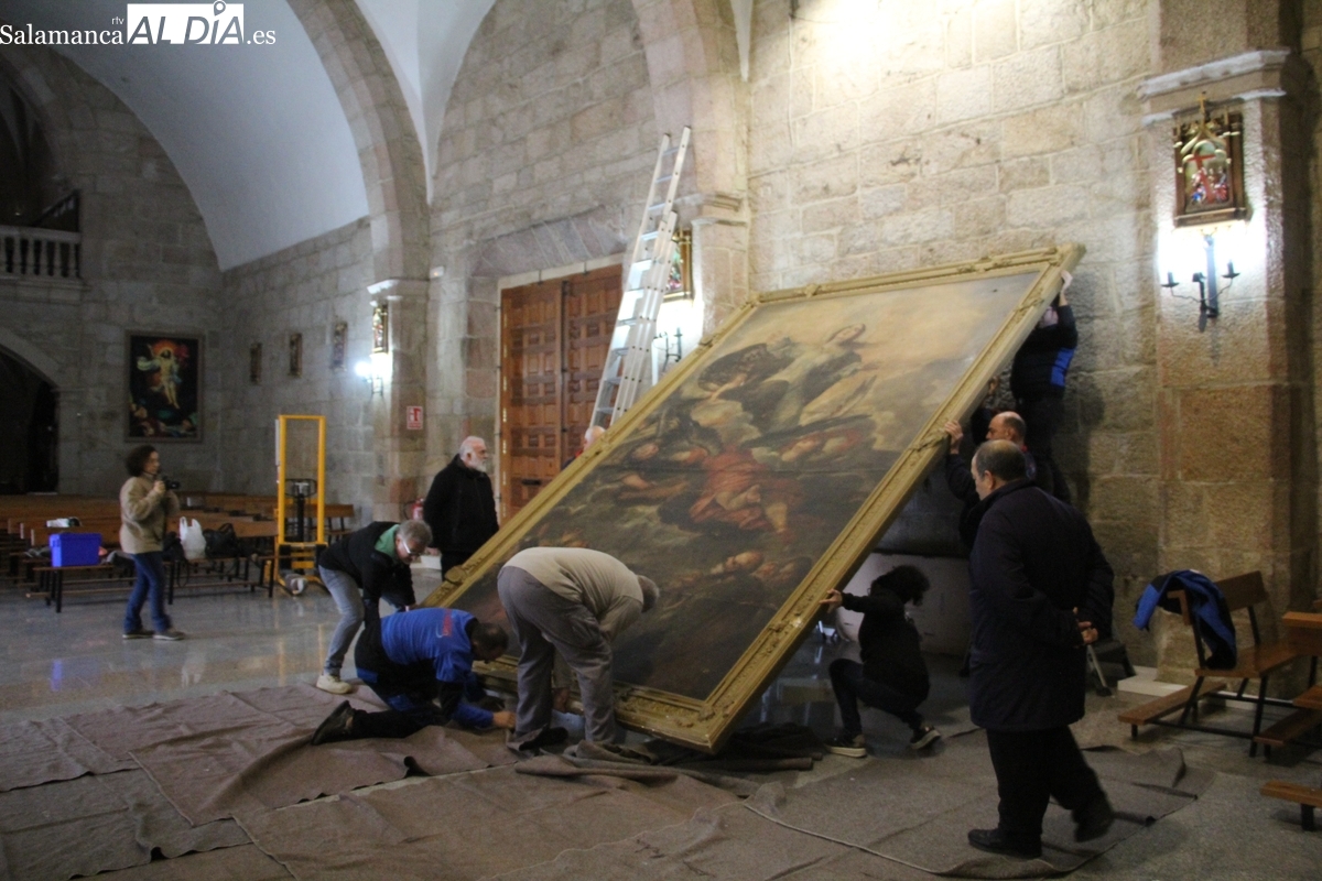 Lienzo de la Asunción de Vitigudino: restauración en Salamanca