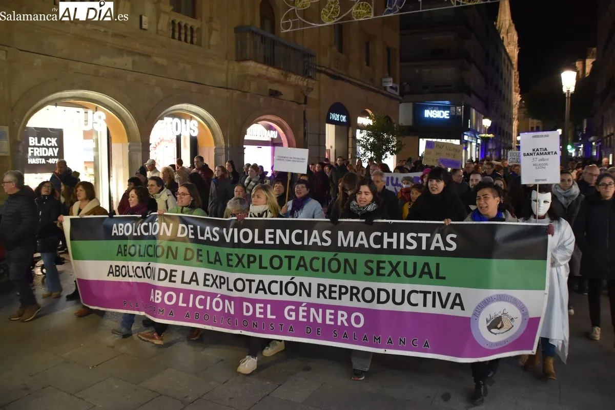 Manifestación del 25N convocada por el Movimiento Feminista de Salamanca. Fotos: Toni Sánchez