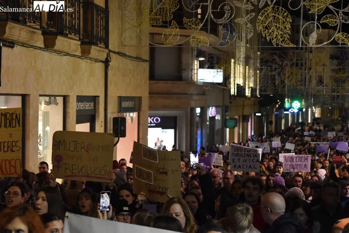 Manifestación del 25N convocada por el Movimiento Feminista de Salamanca. Fotos: Toni Sánchez