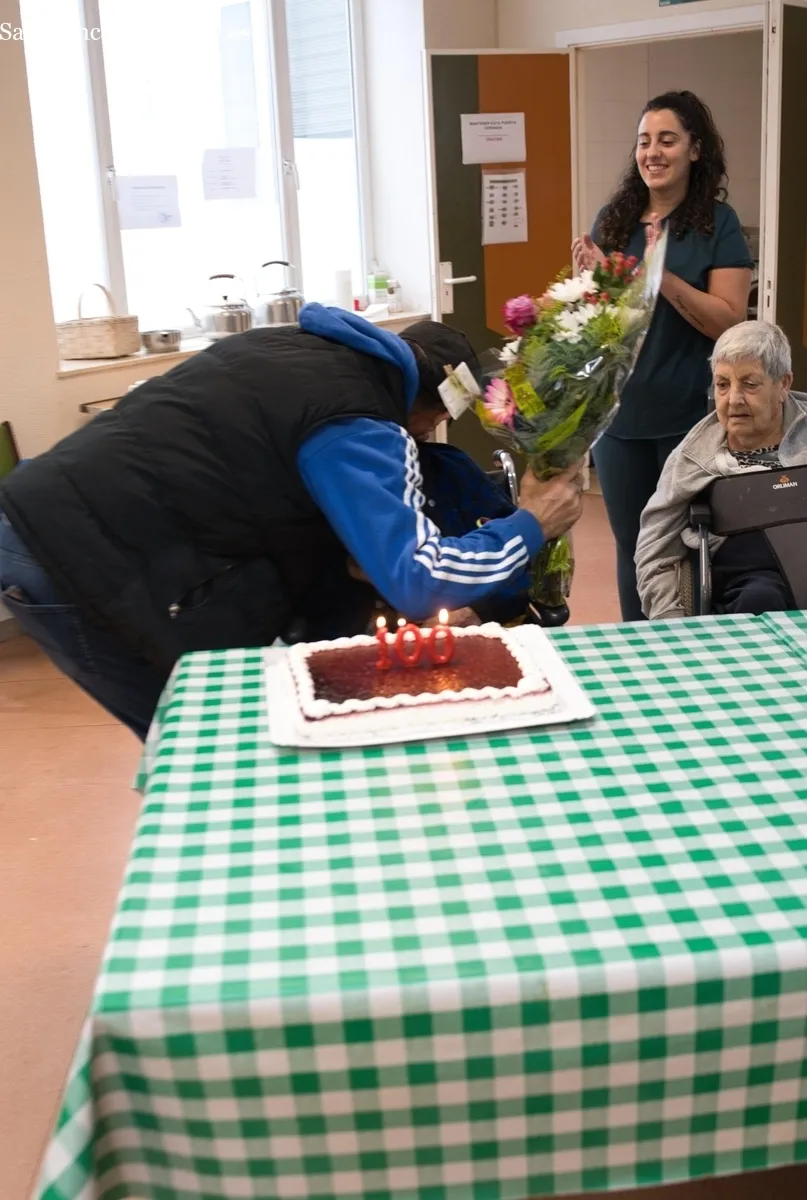 Marcelina Montes Vicente cumple 100 años en la residencia La Llanada I de Aldeadávila de la Ribera
