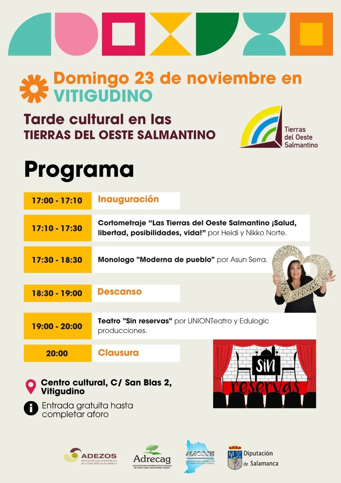 Foto 2 - ADEZOS organiza una jornada cultural gratuita en Vitigudino con mon&oacute;logos, cine y teatro