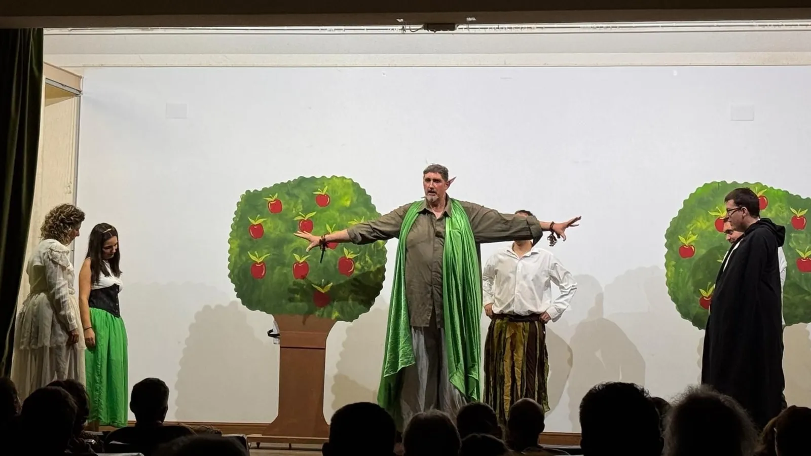 Actuación del grupo de teatro inclusive de Asprodes Vitigudino, en Villavieja