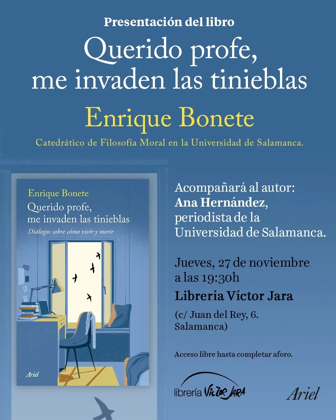 Libro 'Querido profe, me invaden las tinieblas'