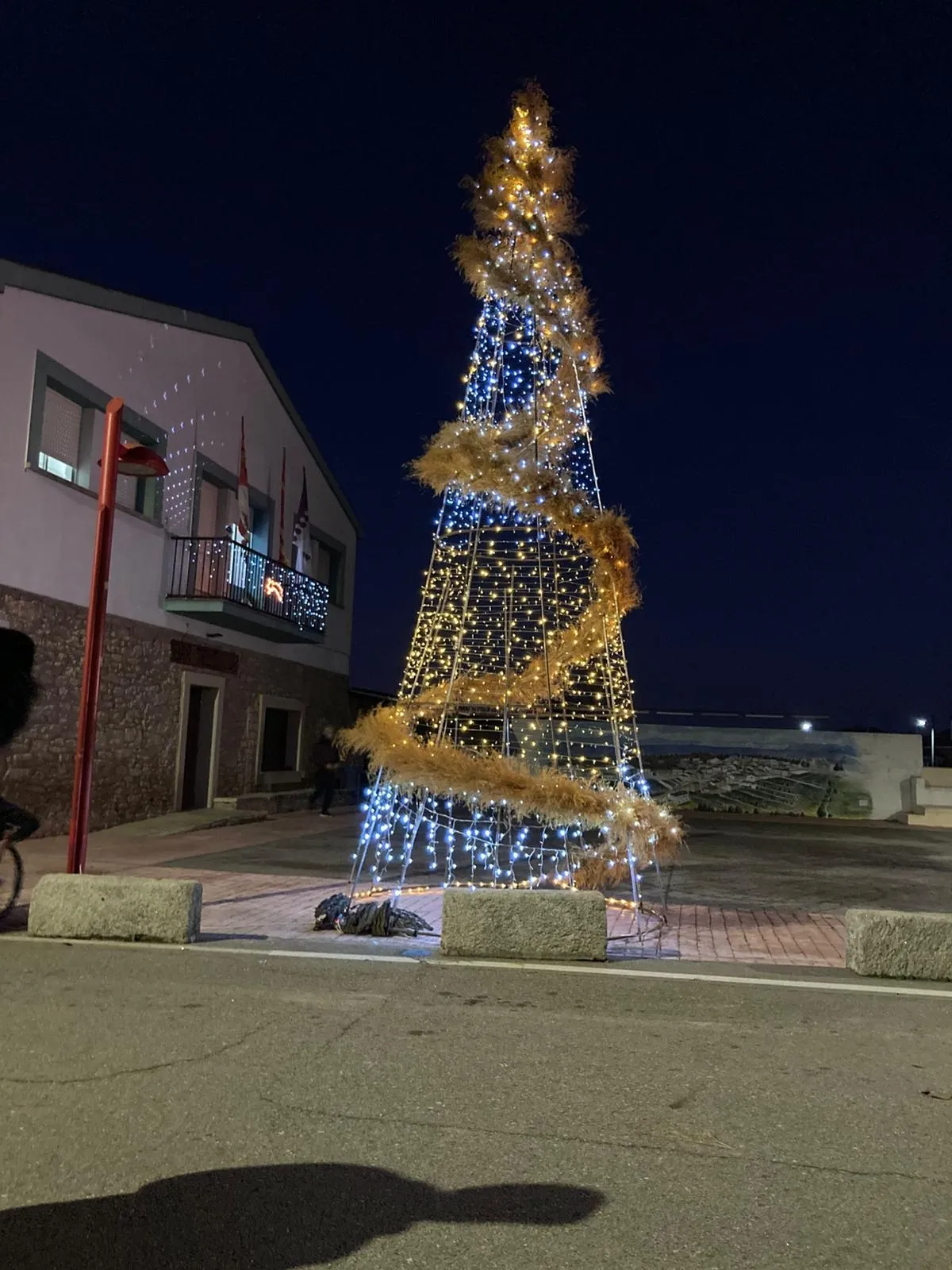 Árbol de Navidad instalado en La Zarza de Pumareda