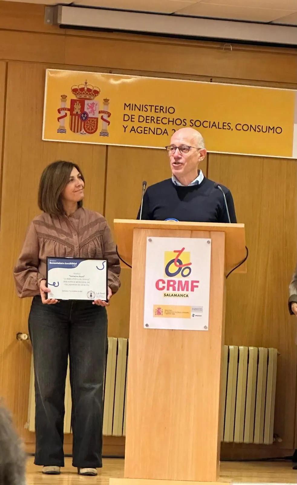 La Biblioteca de Villamayor recibe el premio a la Mejor Iniciativa Accesible en el Medio Rural