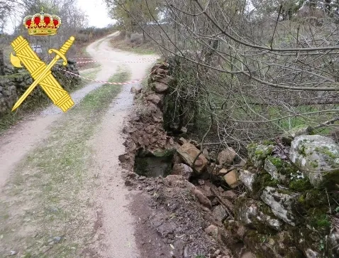 Puente del Ran tras los daños sufridos  / GUARDIA CIVIL