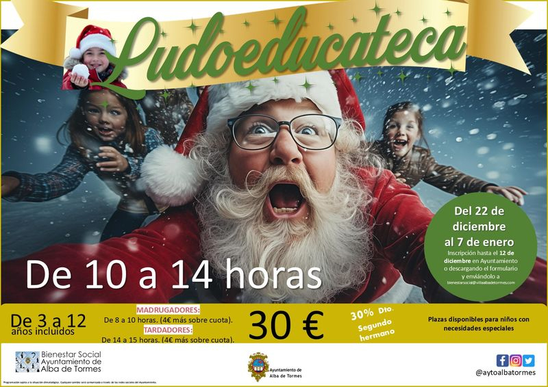 Ludoeducateca de Navidad en Alba de Tormes: plazos y precios