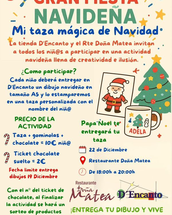 Crea tu taza de Navidad y recíbela de Papá Noel en Alba