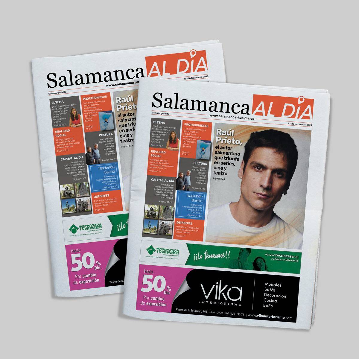 Este miércoles sale a la calle el número de noviembre del periódico de papel SALAMANCA AL DÍA