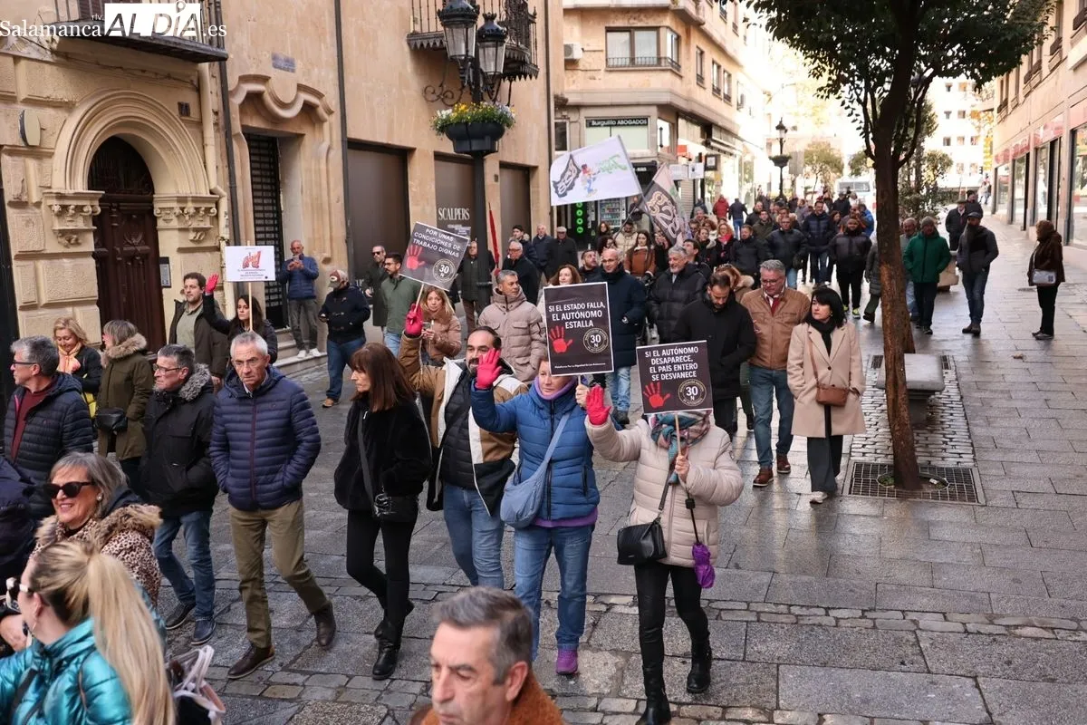 Manifestación de los autónomos en Salamanca | FOTOS: David Sañudo