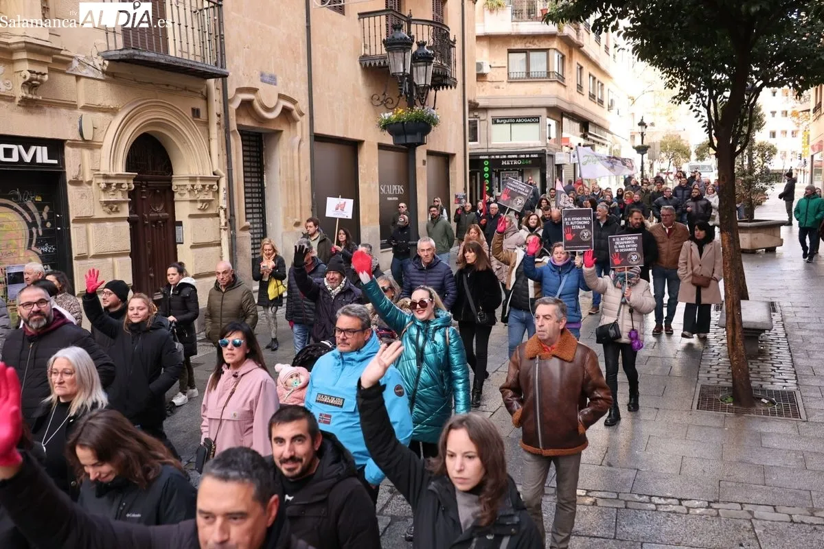 Manifestación de los autónomos en Salamanca | FOTOS: David Sañudo