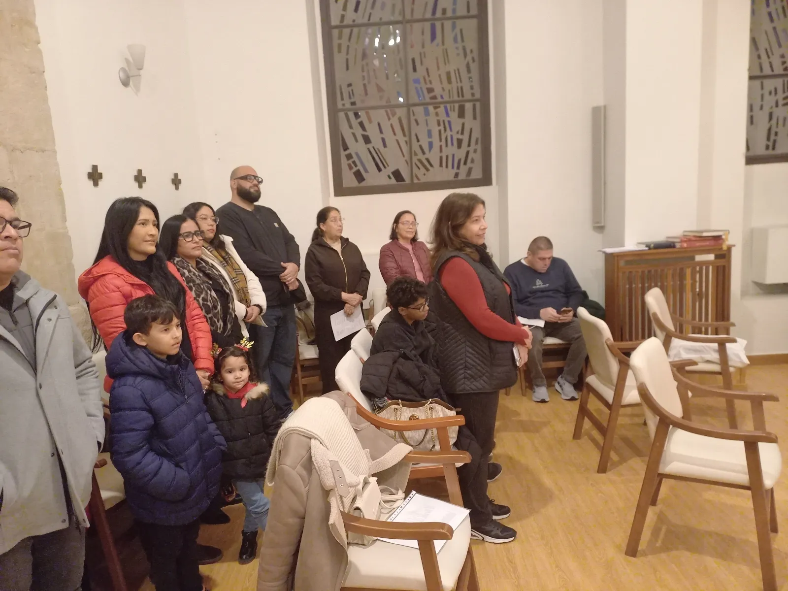 La comunidad venezolana de Salamanca celebra su tradicional misa de aguinaldos en la iglesia de Calatrava