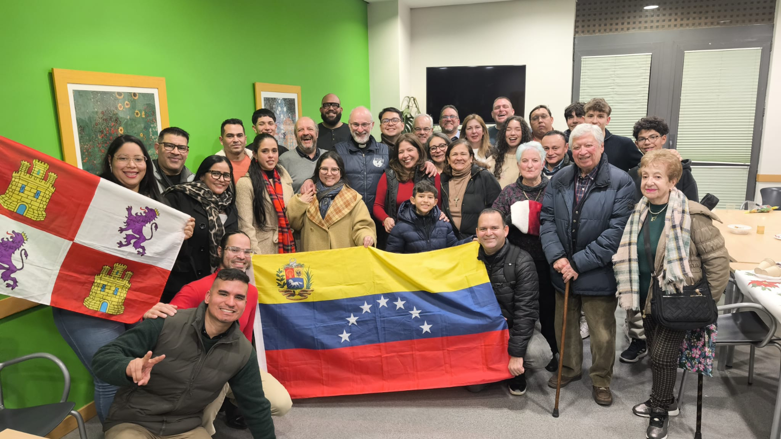 Venezolanos en Salamanca celebran la misa de aguinaldos