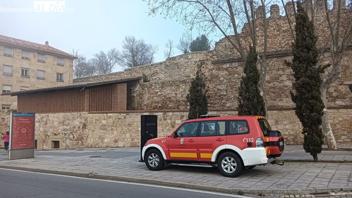 Cae un tramo de la muralla de Salamanca por la helada