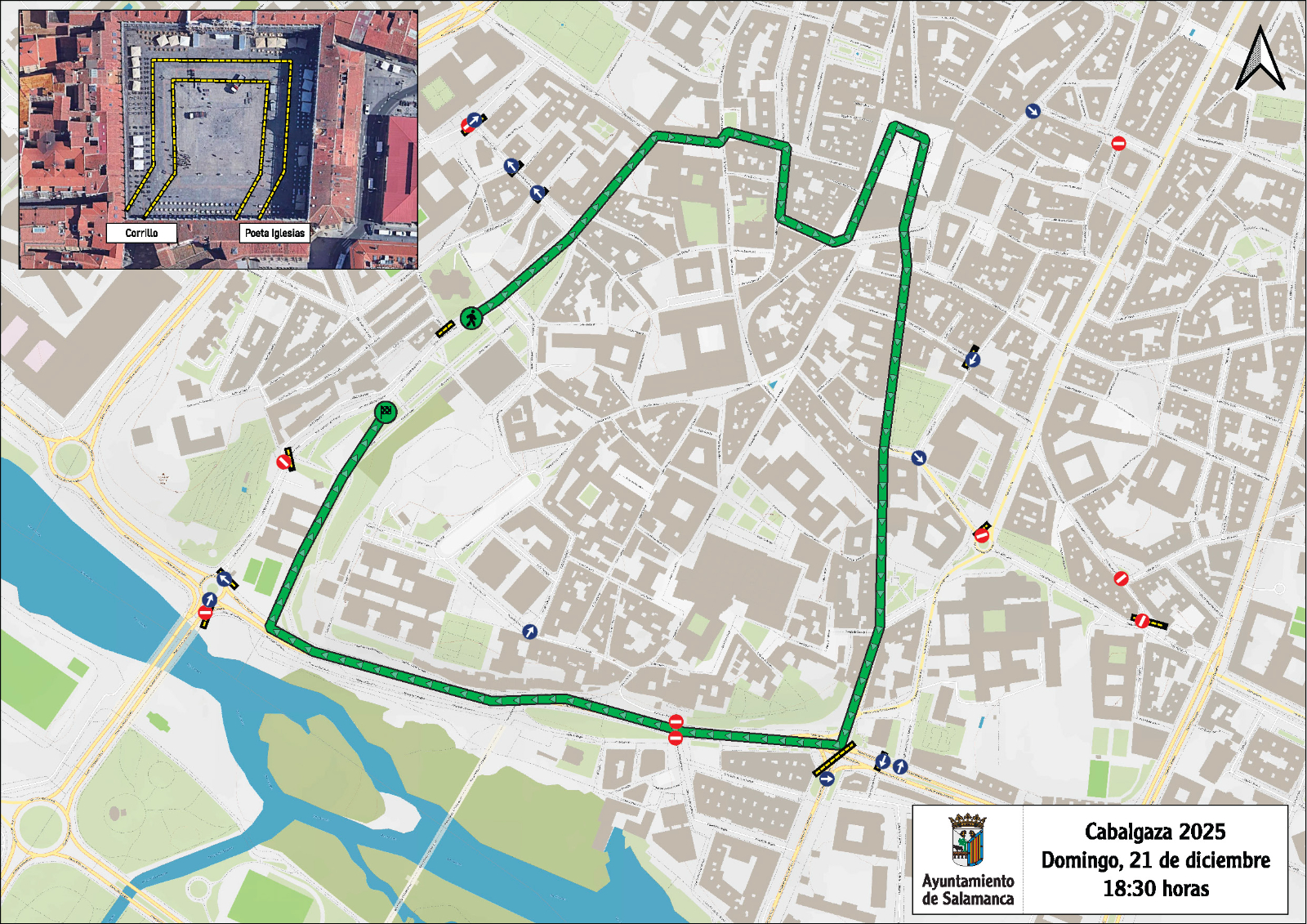 Cortes de tráfico en Salamanca este domingo 21 de diciembre